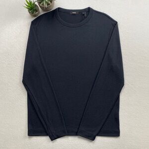 Theory Gaskell NL Anemone Modal Blend Long Sleeve Crewneck Tee (Inked Multi)